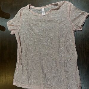 Victoria's Secret Glittering Light Pink Short Sleeve Tee